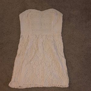 Never Worn Free People Cream Strapless Mini Dress